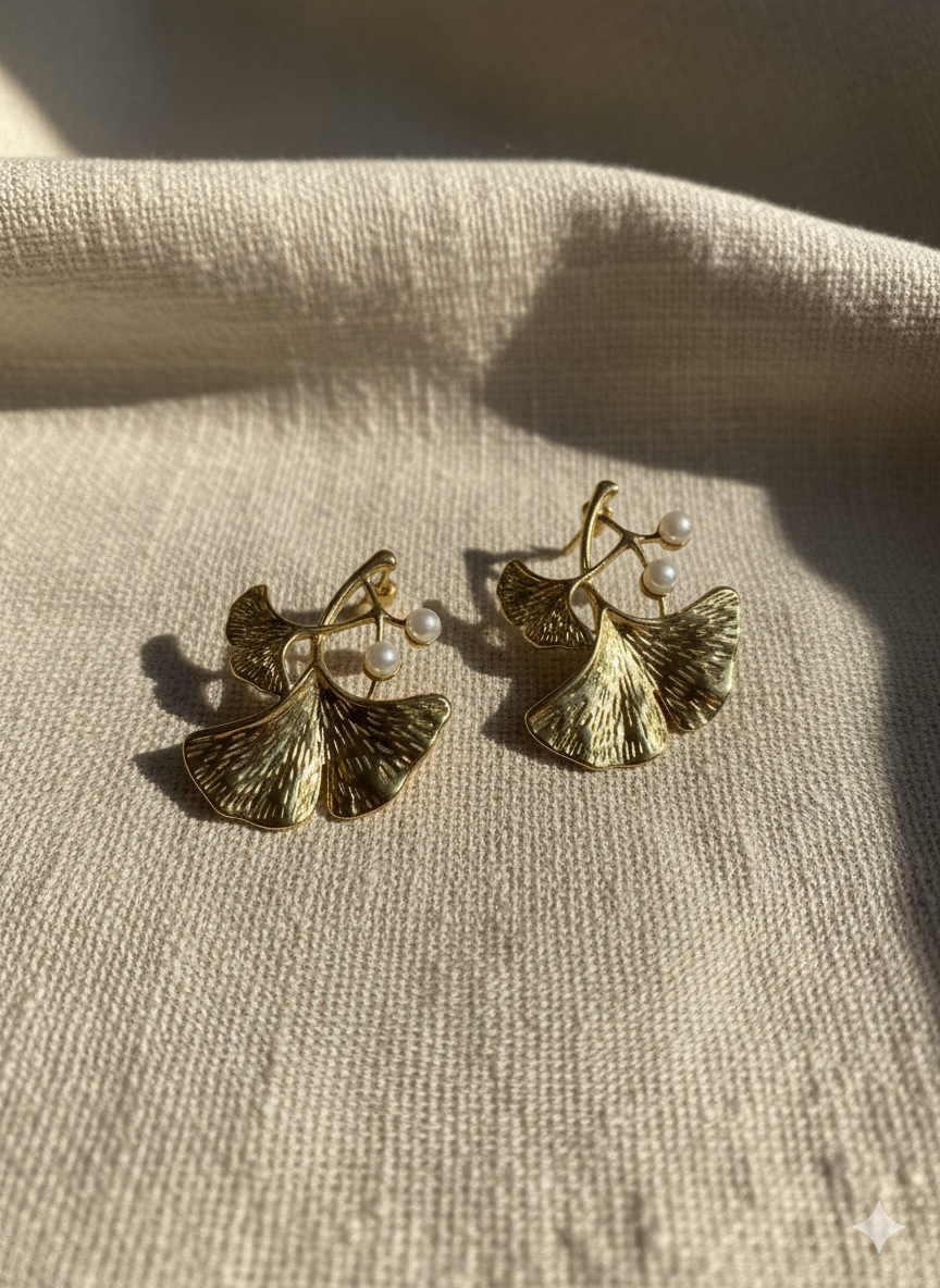 Lunar Leaf Earrings