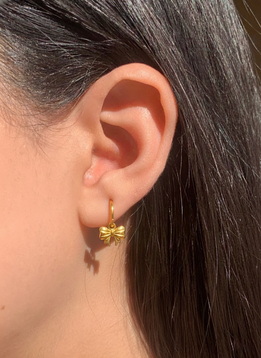 Golden Ribbon Earrings