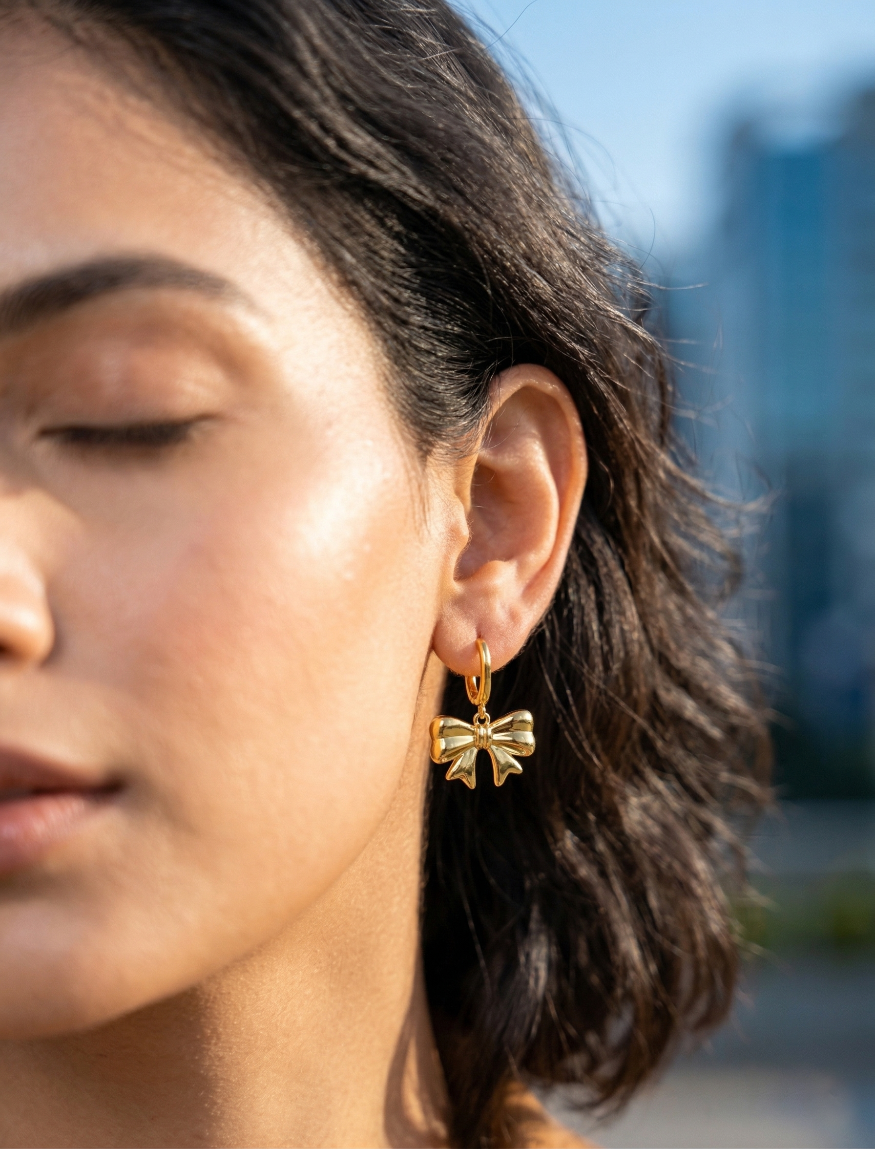 Golden Ribbon Earrings