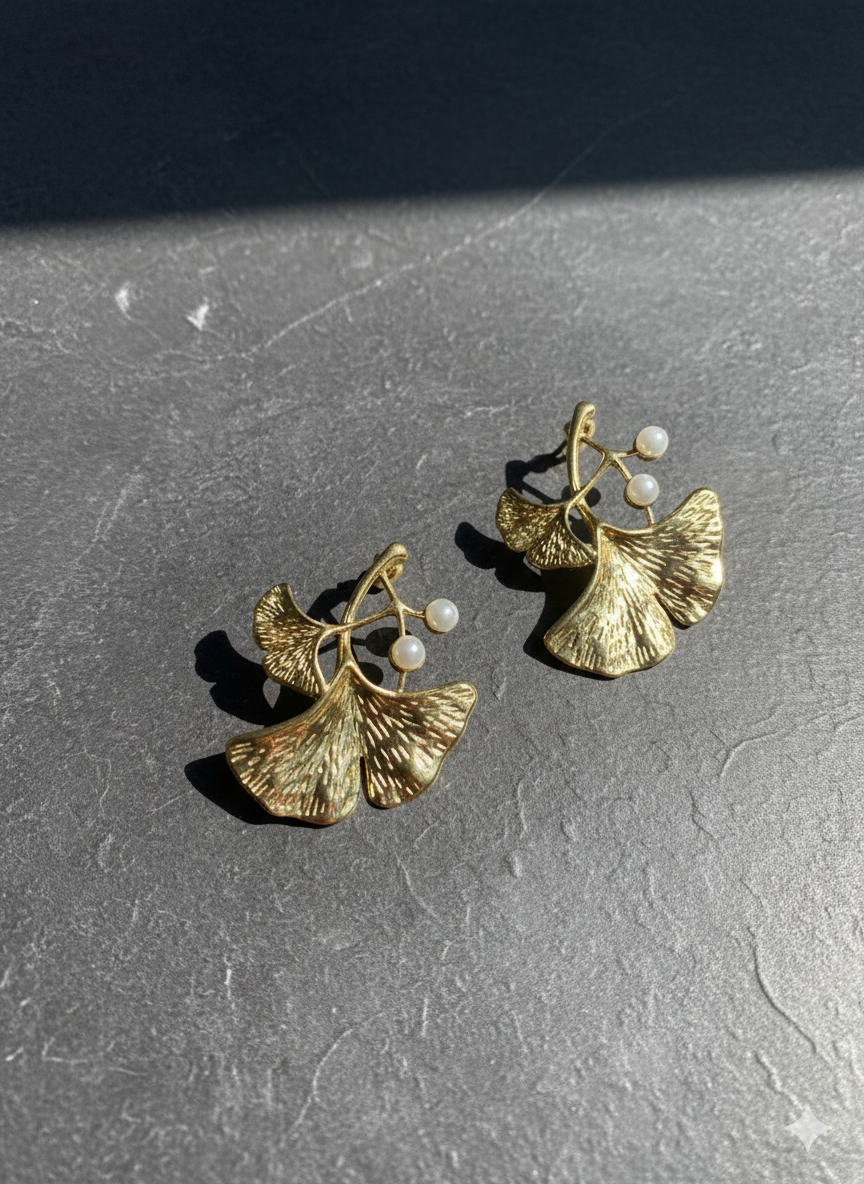 Lunar Leaf Earrings