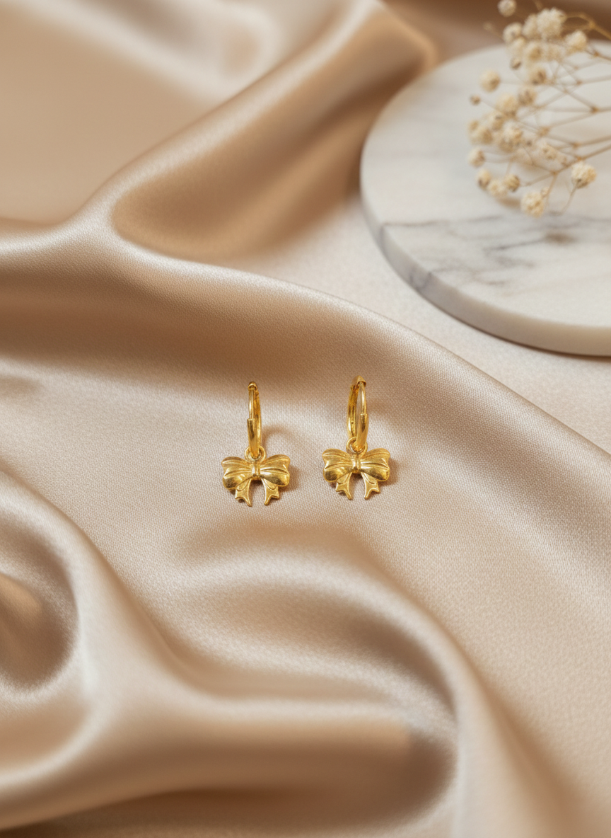 Golden Ribbon Earrings