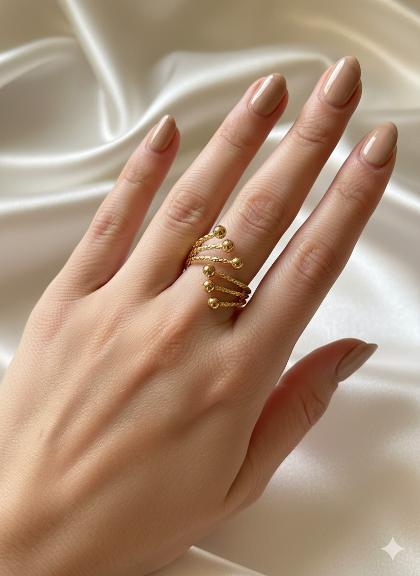 Eclipse Spiral Ring Gold